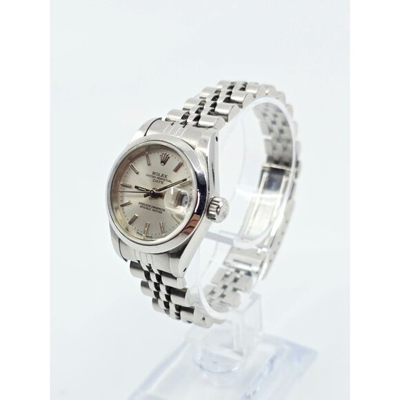 1987 Rolex Date 69160 Lady Stainless Steel Silver Dial with Jubilee Band Watch - Picture 4 of 14